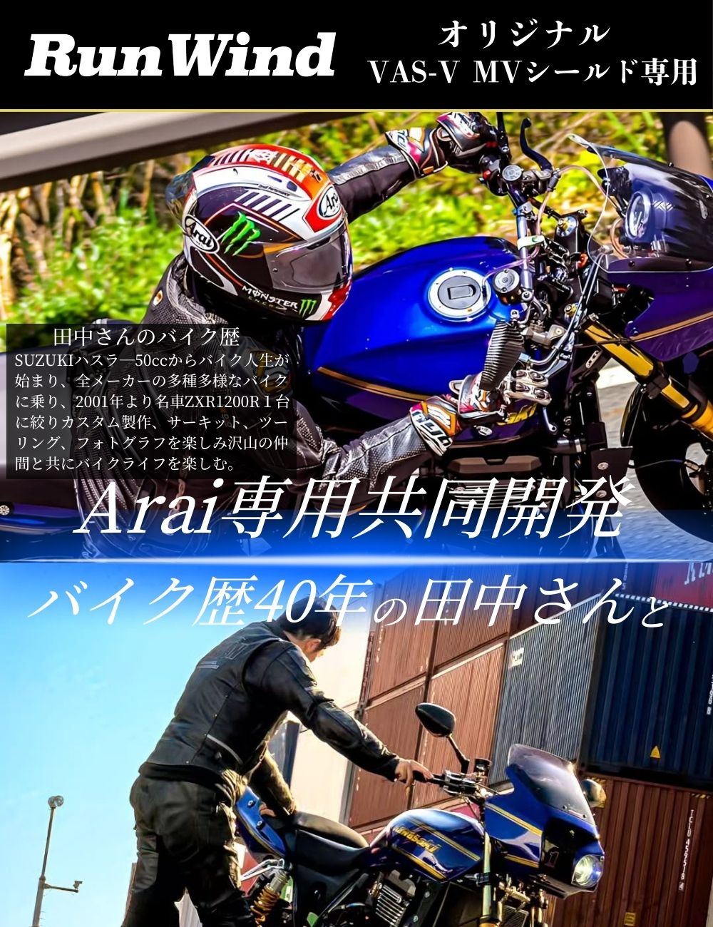 RunWind】曇り止めシート ワイドサイズ Arai VAS-V MVシールド対応